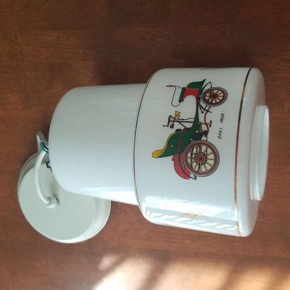 Vintage milk glass pendant light - Picture 2 of 9